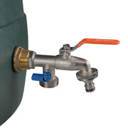 Water Butt Brass Kit 1" with Double Tap - Home & Garden > Lawn & Garden Tech Hose & Fittings