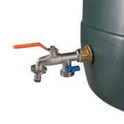 Water Butt Brass Kit 1" with Double Tap and Drill Bit - Home & Garden > Lawn & Garden Tech Hose & Fittings