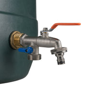 Water Butt Brass Kit 1" with Double Tap and Drill Bit - Home & Garden > Lawn & Garden Tech Hose & Fittings