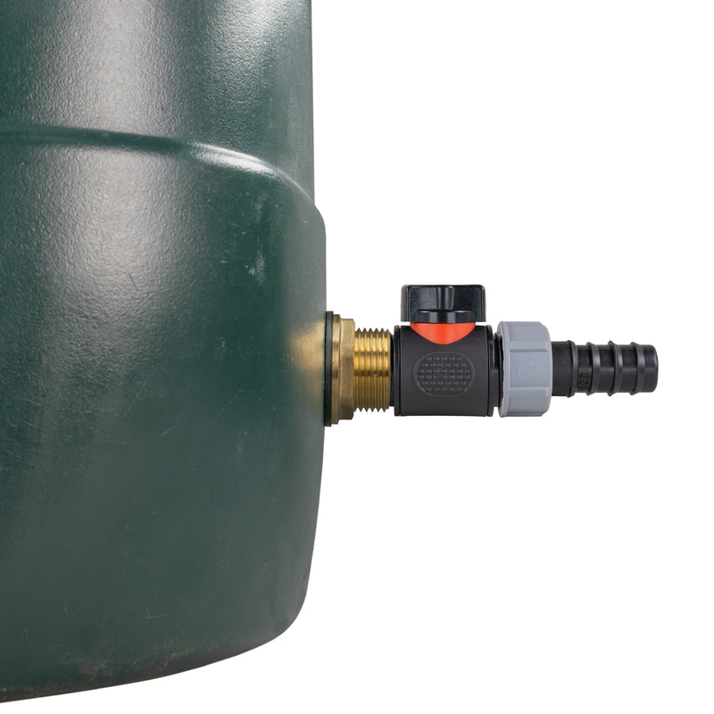 Water Butt Brass Kit 1" with In-Line Valve + 20mm Barb - Hardware > Plumbing > Plumbing Fittings & Supports > Pipe Connectors Tech Hose & Fittings