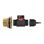 Water Butt Brass Kit 1" with In-Line Valve + 4mm Barb - Hardware > Plumbing > Plumbing Fittings & Supports > Pipe Connectors Tech Hose & Fittings