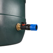 Water Butt Brass Kit 1" with In-Line Valve + Female Quick Connector Blue and Drill Bit - Home & Garden > Lawn & Garden Tech Hose & Fittings