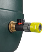 Water Butt Brass Kit 1" with In-Line Valve + Female Quick Connector Lime - Hardware > Plumbing > Plumbing Fittings & Supports > Plumbing Valves Tech Hose & Fittings