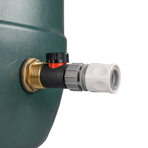 Water Butt Brass Kit 1" with In-Line Valve + Female Quick Connector WL - Hardware > Plumbing > Plumbing Fittings & Supports > Plumbing Valves Tech Hose & Fittings