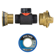 Water Butt Brass Kit 1" with In-Line Valve + Geka - Hardware > Plumbing > Plumbing Fittings & Supports > Plumbing Valves Tech Hose & Fittings