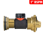 Water Butt Brass Kit 1" with In-Line Valve + Geka and Drill Bit - Home & Garden > Lawn & Garden Tech Hose & Fittings