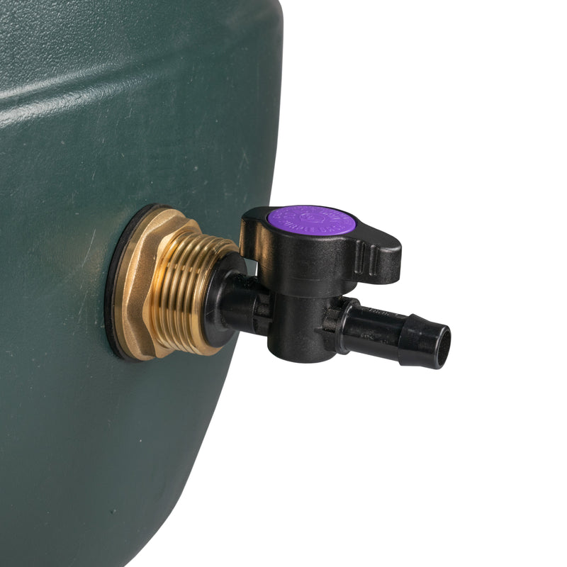 Water Butt Brass Kit 1" with 13mm Barb Irrigation Valve and Drill Bit - Home & Garden > Lawn & Garden Tech Hose & Fittings