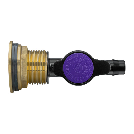 Water Butt Brass Kit 1" with 13mm Barb Irrigation Valve - Hardware > Plumbing > Plumbing Fittings & Supports > Plumbing Valves Tech Hose & Fittings
