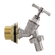 Water Butt Brass Kit 1" with Nickel Plated Barbed Tap and Drill Bit - Home & Garden > Lawn & Garden Tech Hose & Fittings