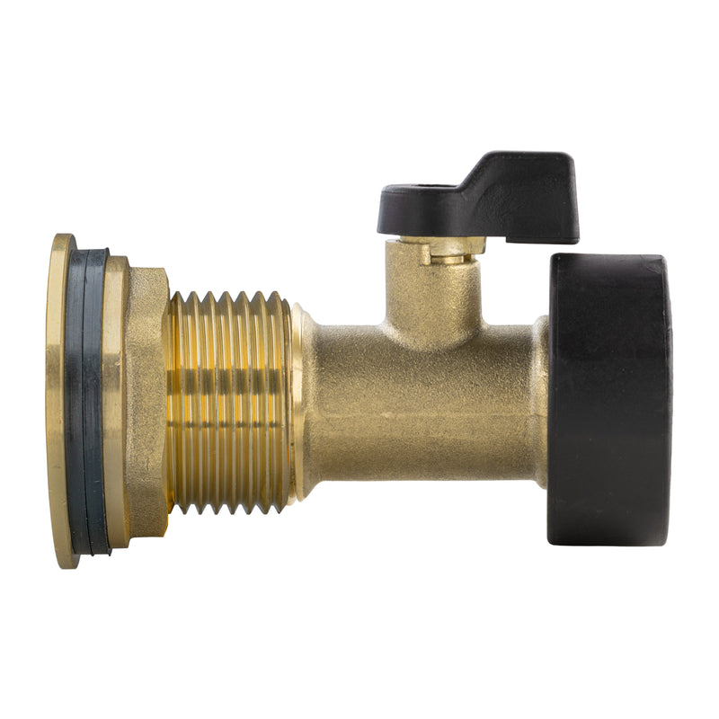Water Butt Brass Kit 1" with Brass Valve and Drill Bit - Home & Garden > Lawn & Garden Tech Hose & Fittings