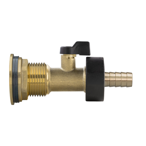Water Butt Brass Kit 1" with Brass Valve + 13mm Barb and Drill Bit - Home & Garden > Lawn & Garden Tech Hose & Fittings