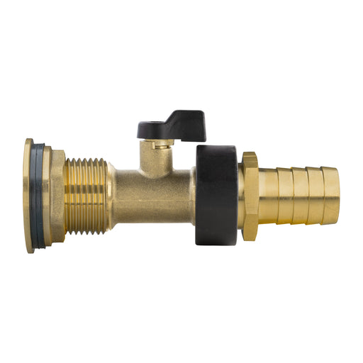 Water Butt Brass Kit 1" with Brass Valve + 19mm Barb - Home & Garden > Lawn & Garden > Watering & Irrigation Tech Hose & Fittings