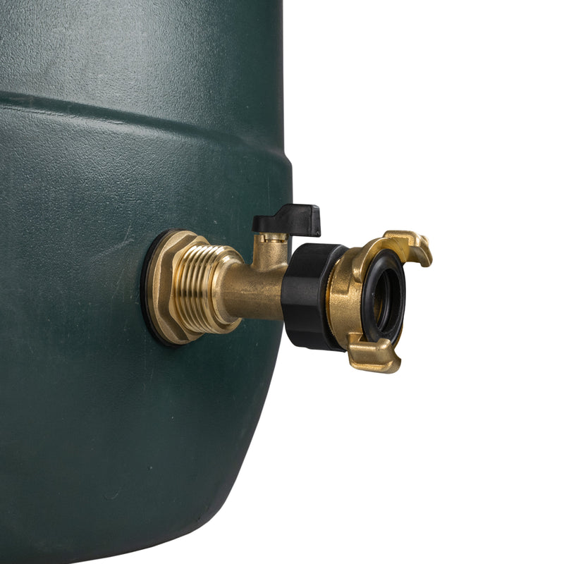 Water Butt Brass Kit 1" with Brass Valve + Geka - Home & Garden > Lawn & Garden > Watering & Irrigation Tech Hose & Fittings