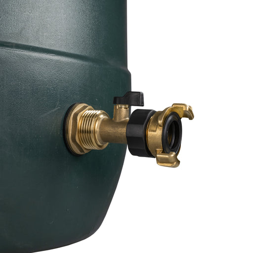 Water Butt Brass Kit 1" with Brass Valve + Geka - Home & Garden > Lawn & Garden > Watering & Irrigation Tech Hose & Fittings
