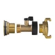 Water Butt Brass Kit 1" with Brass Valve + Geka - Home & Garden > Lawn & Garden > Watering & Irrigation Tech Hose & Fittings