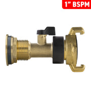 Water Butt Brass Kit 1" with Brass Valve + Geka - Home & Garden > Lawn & Garden > Watering & Irrigation Tech Hose & Fittings