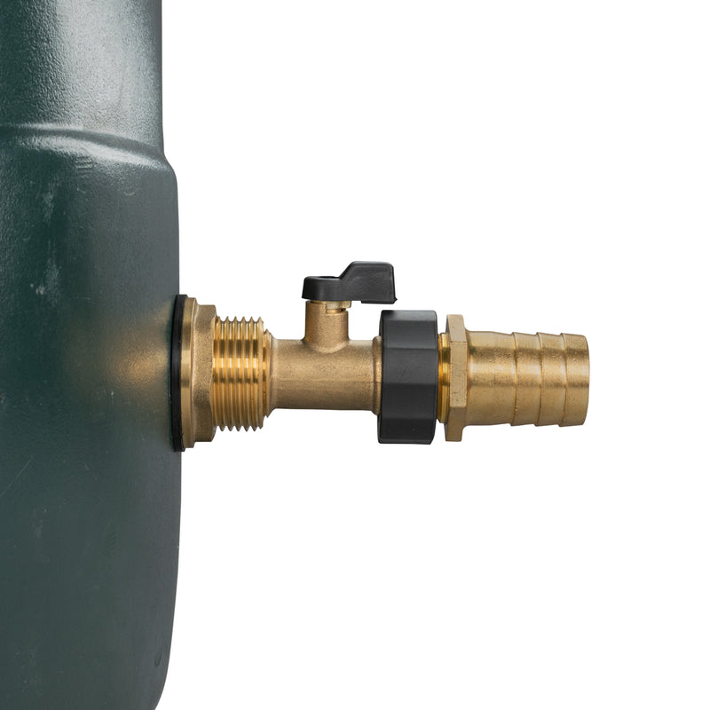 Water Butt Brass Kit 1" with Brass Valve + 25mm Barb and Drill Bit - Home & Garden > Lawn & Garden Tech Hose & Fittings