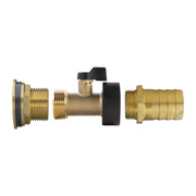Water Butt Brass Kit 1" with Brass Valve + 25mm Barb and Drill Bit - Home & Garden > Lawn & Garden Tech Hose & Fittings