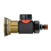 Water Butt Brass Kit 1" with In-Line Valve + Quick Connect and Drill Bit - Home & Garden > Lawn & Garden Tech Hose & Fittings