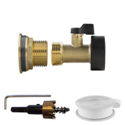 Water Butt Brass Kit 1" with Brass Valve and Drill Bit - Home & Garden > Lawn & Garden Tech Hose & Fittings