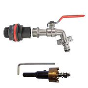 Water Butt Kit 3/4" with Quick Connect Lever Tap and Drill Bit - Home & Garden > Lawn & Garden Tech Hose & Fittings