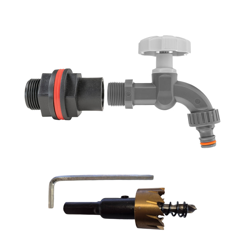 Water Butts Kit 3/4" PP WL Tap and Drill Bit - Home & Garden > Lawn & Garden Tech Hose & Fittings