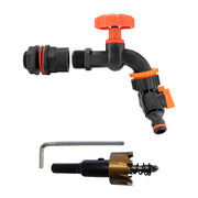 Water Butts Kit 3/4" PP Black Tap and Tap Splitter and Drill Bit - Home & Garden > Lawn & Garden Tech Hose & Fittings