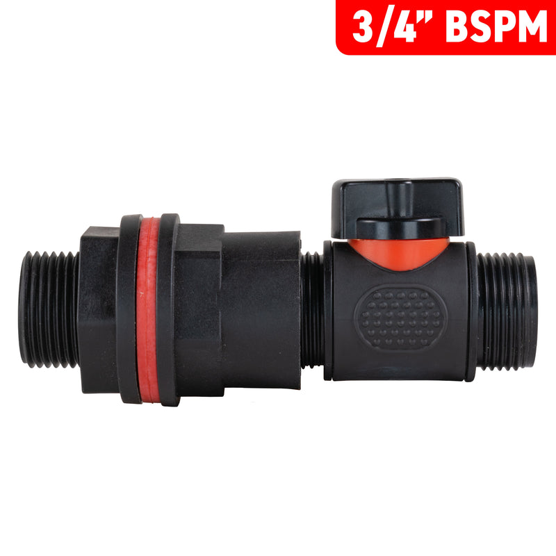 Water Butt Kit 3/4" with 3/4" BSP In-Line Valve - Home & Garden > Lawn & Garden > Watering & Irrigation Tech Hose & Fittings