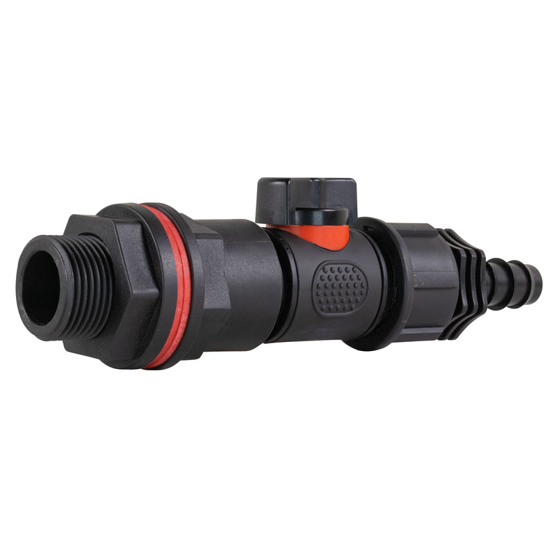 Water Butt Kit 3/4" with In-Line Valve + 1/2" Barb - Home & Garden > Lawn & Garden > Watering & Irrigation Tech Hose & Fittings