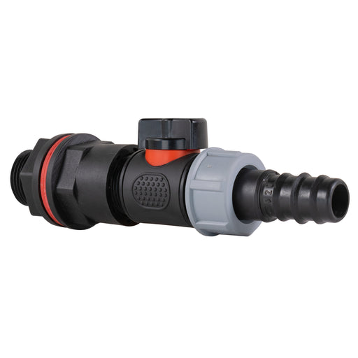 Water Butt Kit 3/4" with In-Line Valve + 3/4" Barb - Home & Garden > Lawn & Garden > Watering & Irrigation Tech Hose & Fittings