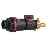 Water Butt Kit 3/4" with In-Line Valve + 13mm Brass Barb and Drill Bit - Home & Garden > Lawn & Garden Tech Hose & Fittings