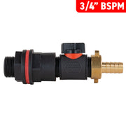 Water Butt Kit 3/4" with In-Line Valve + 13mm Brass Barb and Drill Bit - Home & Garden > Lawn & Garden Tech Hose & Fittings