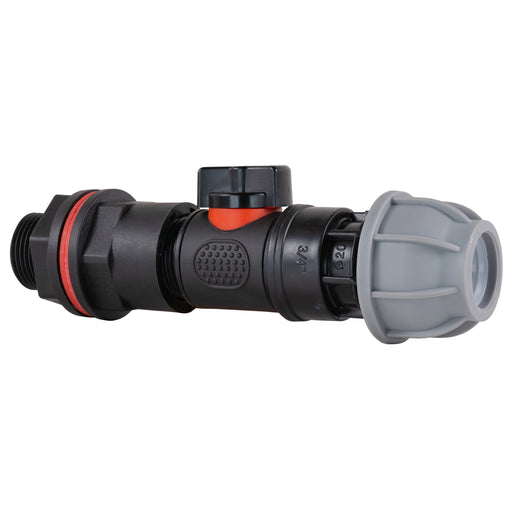 Water Butt Kit 3/4" with In-Line Valve + 25mm MDPE Joiner - Home & Garden > Lawn & Garden > Watering & Irrigation Tech Hose & Fittings