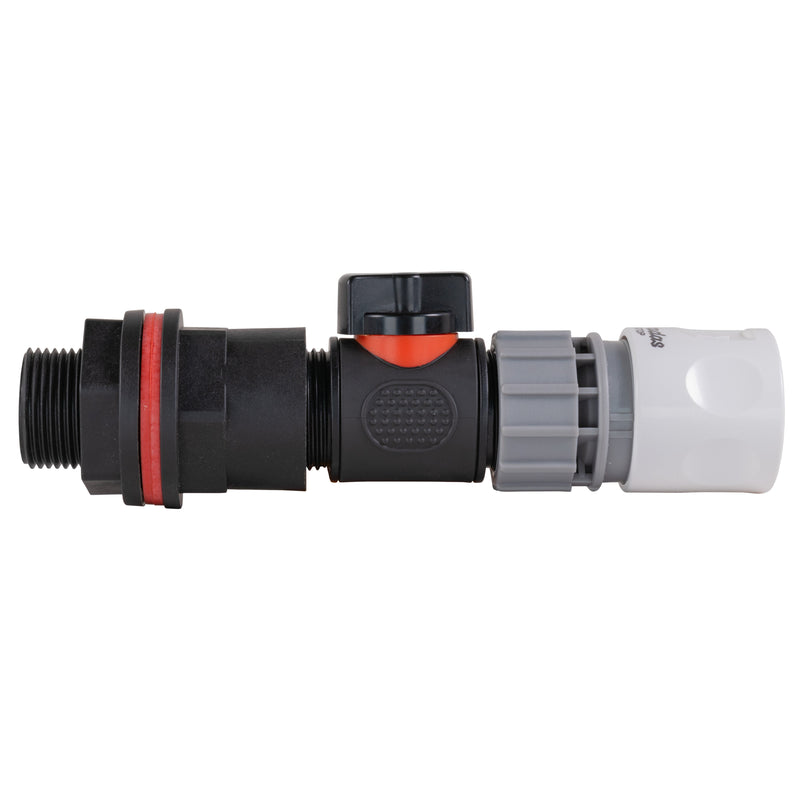 Water Butt Kit 3/4" with In-Line Valve + Female Quick Connector WL - Hardware > Plumbing > Plumbing Fittings & Supports > Plumbing Valves Tech Hose & Fittings