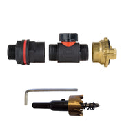 Water Butt Kit 3/4" with In-Line Valve + Geka and Drill Bit - Home & Garden > Lawn & Garden Tech Hose & Fittings