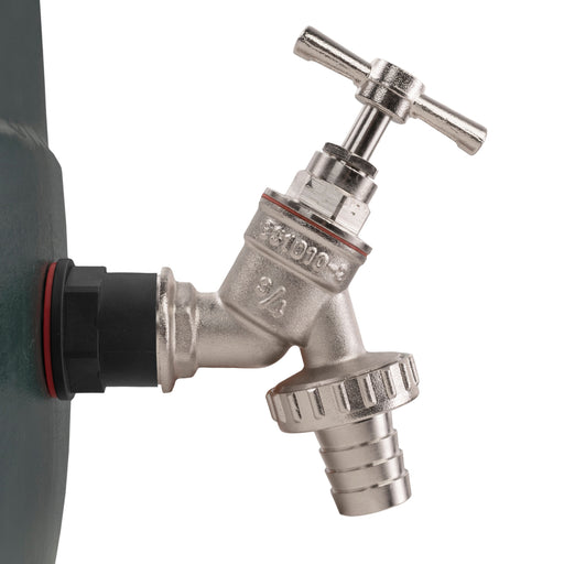 Water Butt Kit 3/4" with Nickel Plated Barbed Tap - Home & Garden > Lawn & Garden > Watering & Irrigation Tech Hose & Fittings