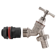 Water Butt Kit 3/4" with Nickel Plated Barbed Tap and Drill Bit - Home & Garden > Lawn & Garden Tech Hose & Fittings