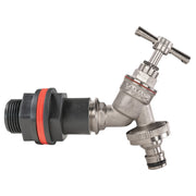 Water Butt Kit 3/4" with Nickel Plated Quick Connect Tap and Drill Bit - Home & Garden > Lawn & Garden Tech Hose & Fittings