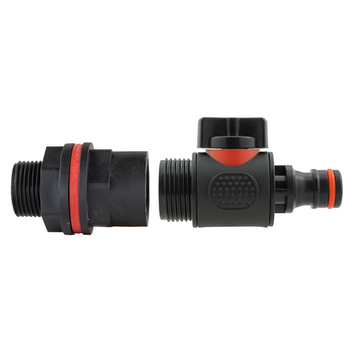 Water Butt Kit 3/4" with In-Line Quick Connector Valve - Home & Garden > Lawn & Garden > Watering & Irrigation Tech Hose & Fittings