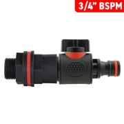 Water Butt Kit 3/4" with In-Line Quick Connector Valve - Home & Garden > Lawn & Garden > Watering & Irrigation Tech Hose & Fittings