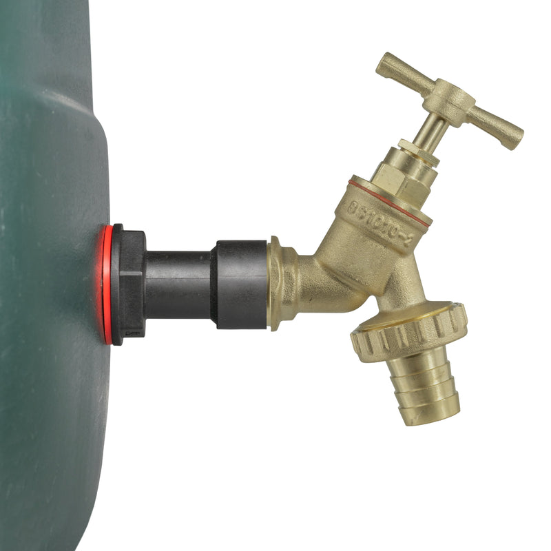 Water Butt Extension Kit 1/2" with Brass Barbed Tap and Drill Bit - Home & Garden > Lawn & Garden Tech Hose & Fittings