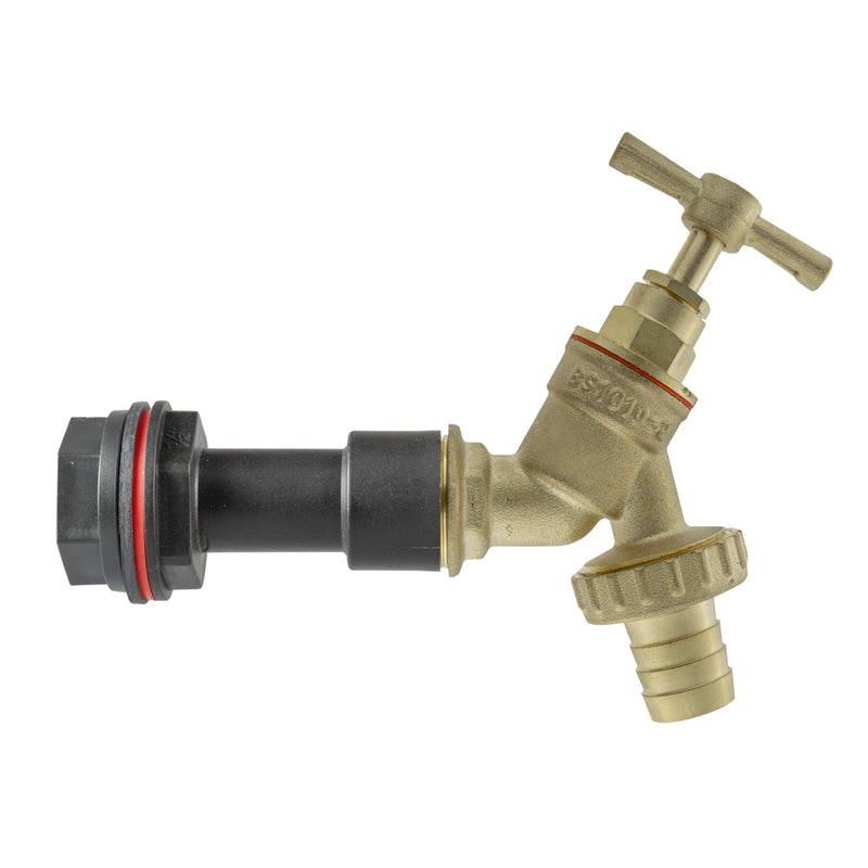 Water Butt Extension Kit 1/2" with Brass Barbed Tap and Drill Bit - Home & Garden > Lawn & Garden Tech Hose & Fittings