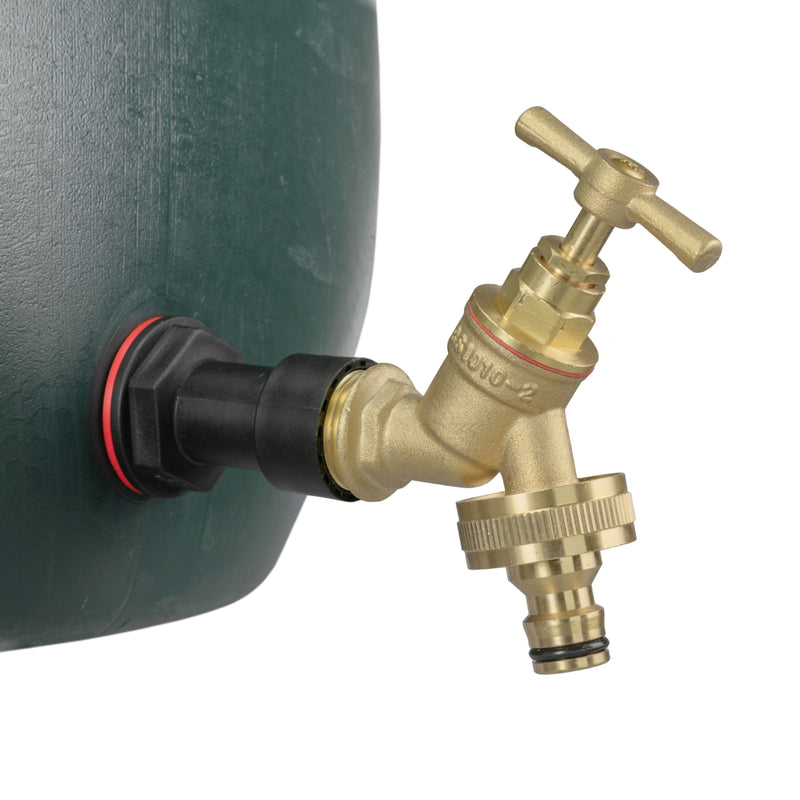 Water Butt Extension Kit 1/2" with Brass Quick Connect Tap and Drill Bit - Home & Garden > Lawn & Garden Tech Hose & Fittings