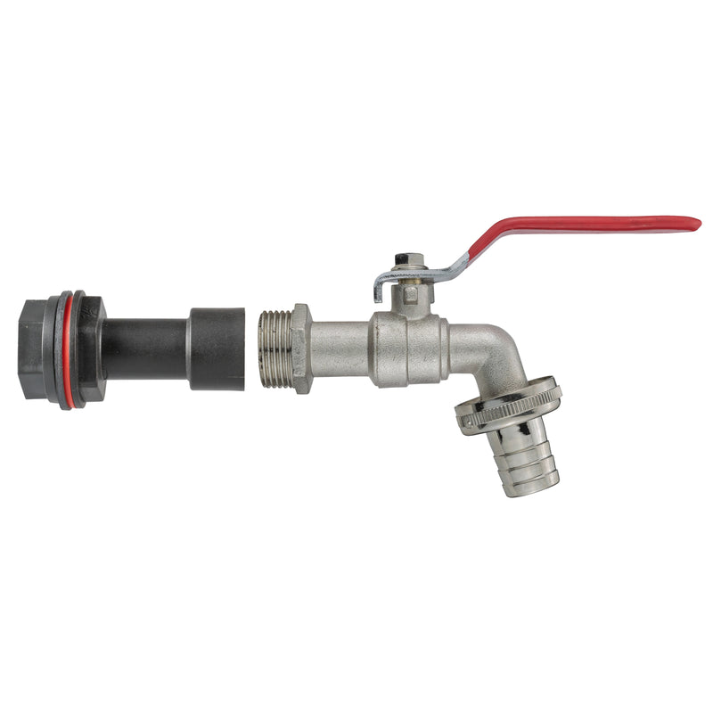 Water Butt Extension Kit 1/2" with Barbed Lever Tap and Drill Bit - Home & Garden > Lawn & Garden Tech Hose & Fittings