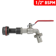 Water Butt Extension Kit 1/2" with Barbed Lever Tap - Home & Garden > Lawn & Garden > Watering & Irrigation Tech Hose & Fittings