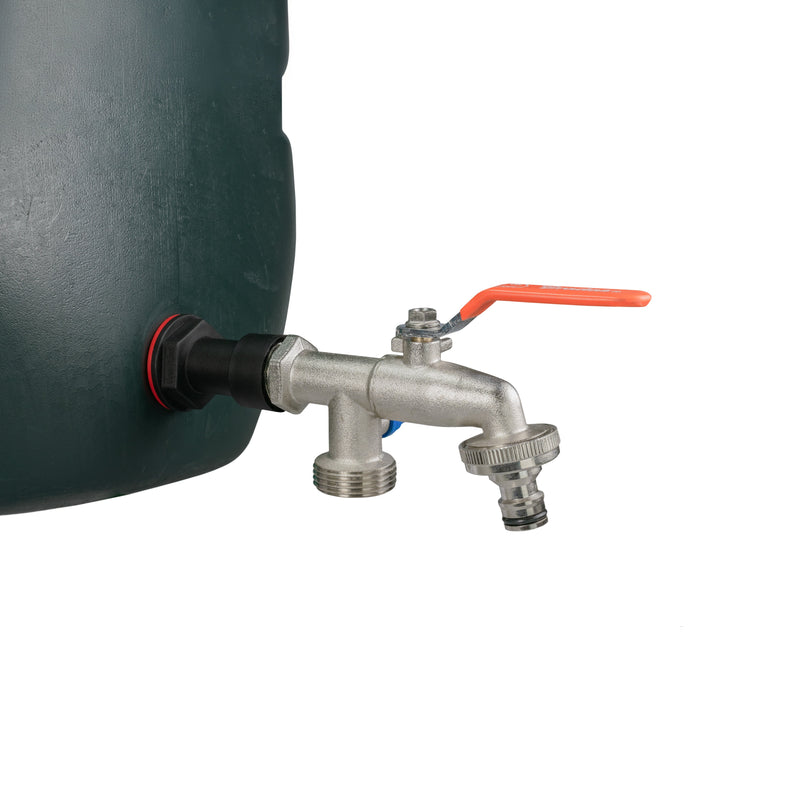 Water Butt Extension Kit 1/2" with Double Tap and Drill Bit - Home & Garden > Lawn & Garden Tech Hose & Fittings