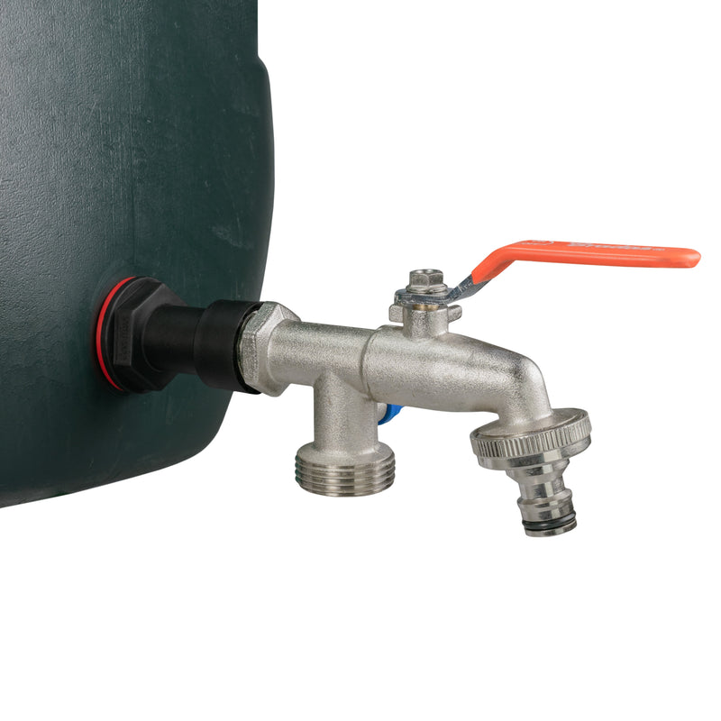 Water Butt Extension Kit 1/2" with Double Tap and Drill Bit - Home & Garden > Lawn & Garden Tech Hose & Fittings