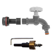 Water Butt Extension Kit 1/2" with Grey Dial Tap and Drill Bit - Home & Garden > Lawn & Garden Tech Hose & Fittings