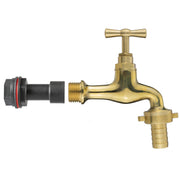 Water Butt Extension Kit 1/2" with 13mm Barbed Polished Brass Tap - Home & Garden > Lawn & Garden > Watering & Irrigation Tech Hose & Fittings