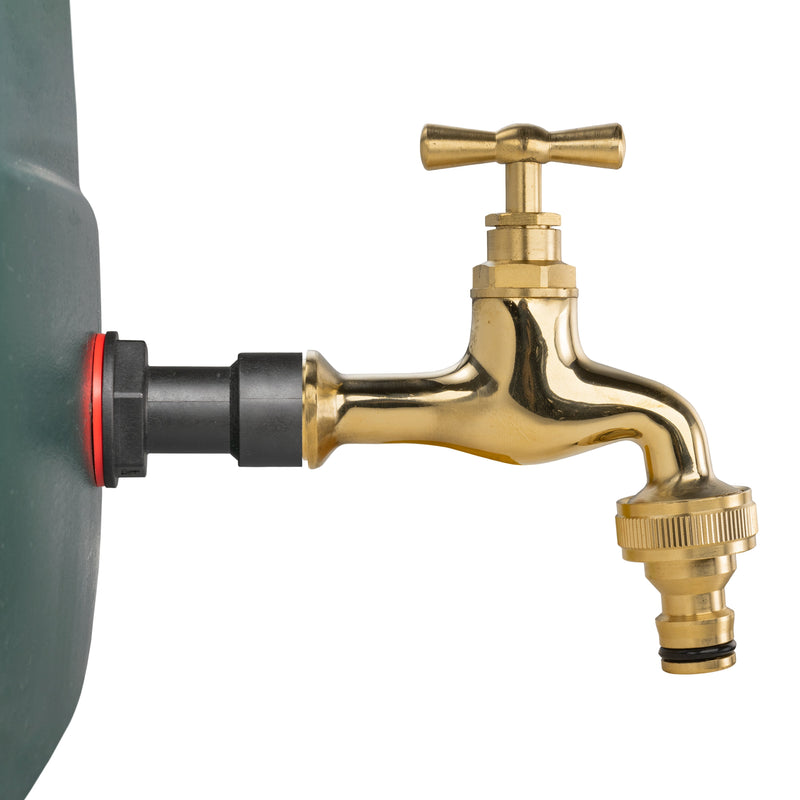 Water Butt Extension Kit 1/2" with Quick Connect Polished Brass Tap - Home & Garden > Lawn & Garden > Watering & Irrigation Tech Hose & Fittings